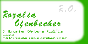 rozalia ofenbecher business card